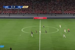  第26分钟，米兰反击机会，莱奥错失半单刀机会，阿森纳0-0AC米兰